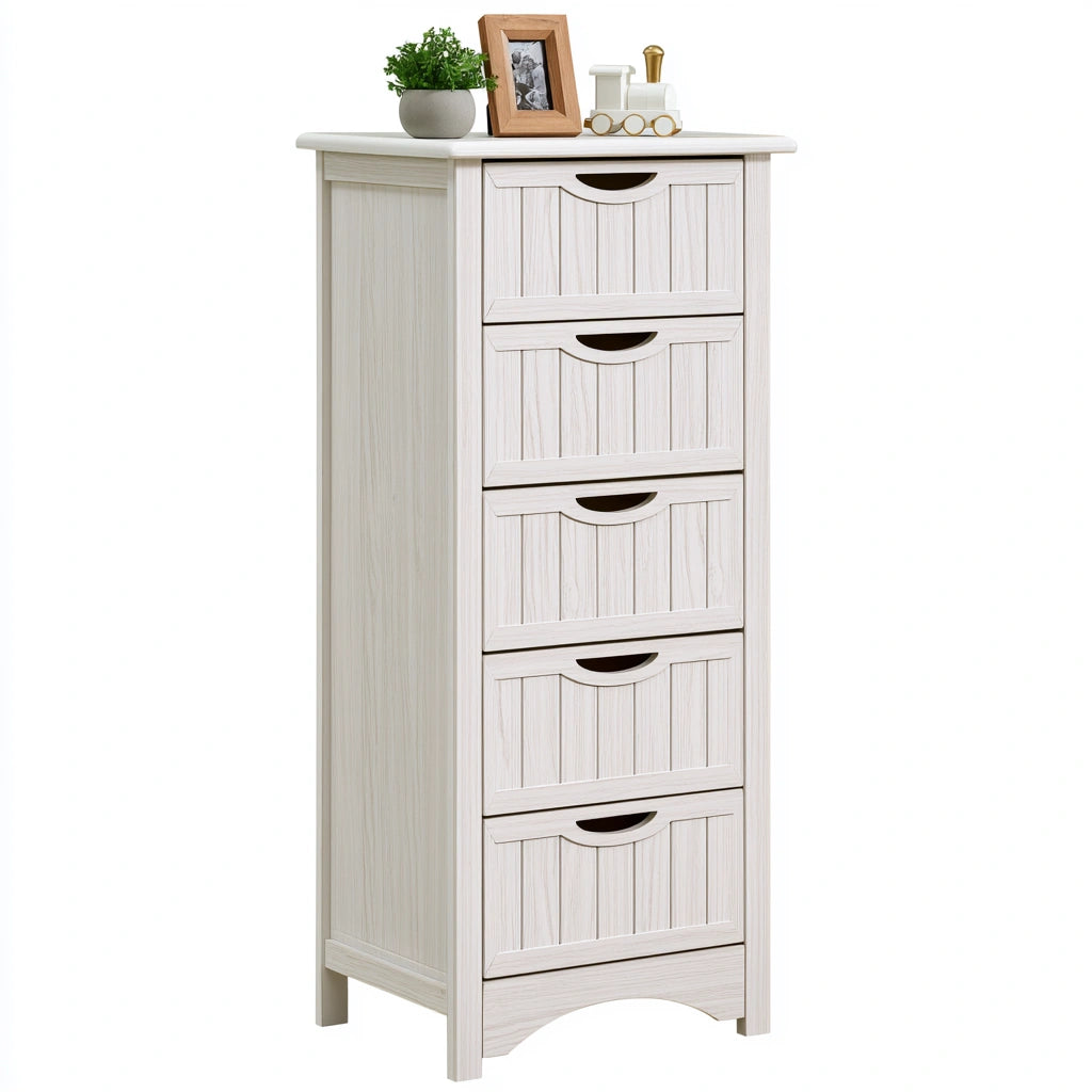 Meuble de rangement en bois, coloris blanc