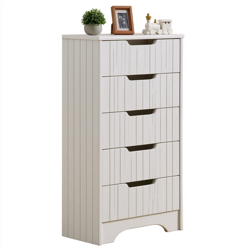 Meuble de rangement en bois, coloris blanc