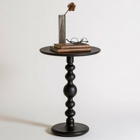 Table d'appoint en bois, coloris noir