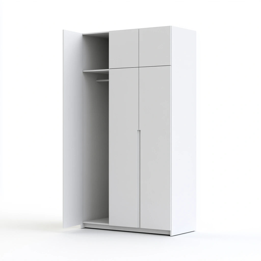 Armoire de rangement aux lignes épurées, coloris blanc